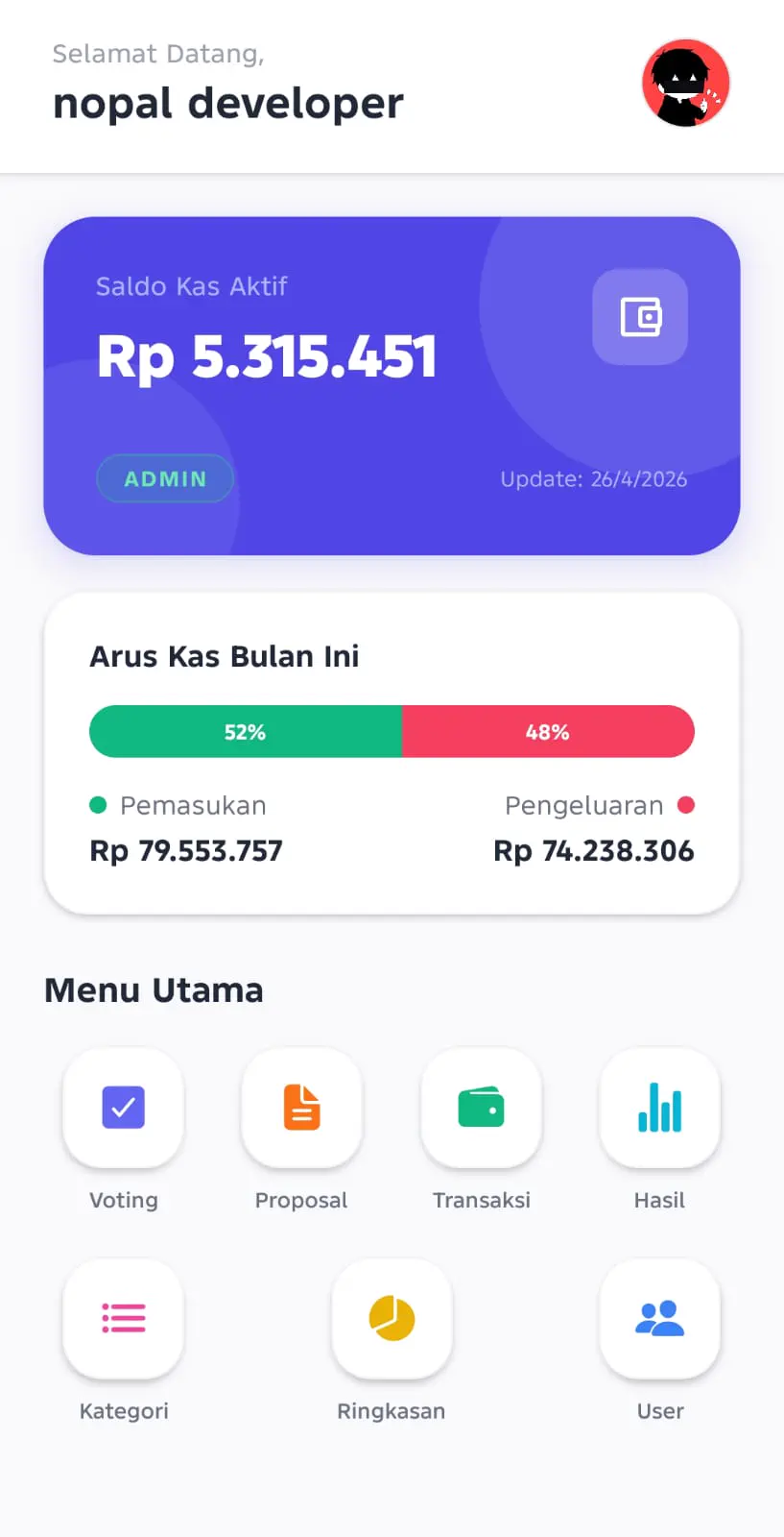 Aplikasi Kas